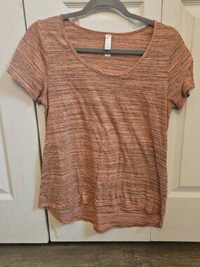 LuLaRoe Brown Heathered Short Sleeve Tee
